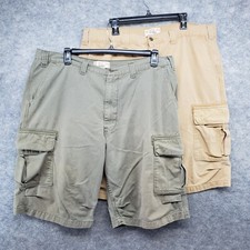 Levi Strauss Signature Shorts Men's Size 42 Green and Tan Lot of 2 Cargo Pocket