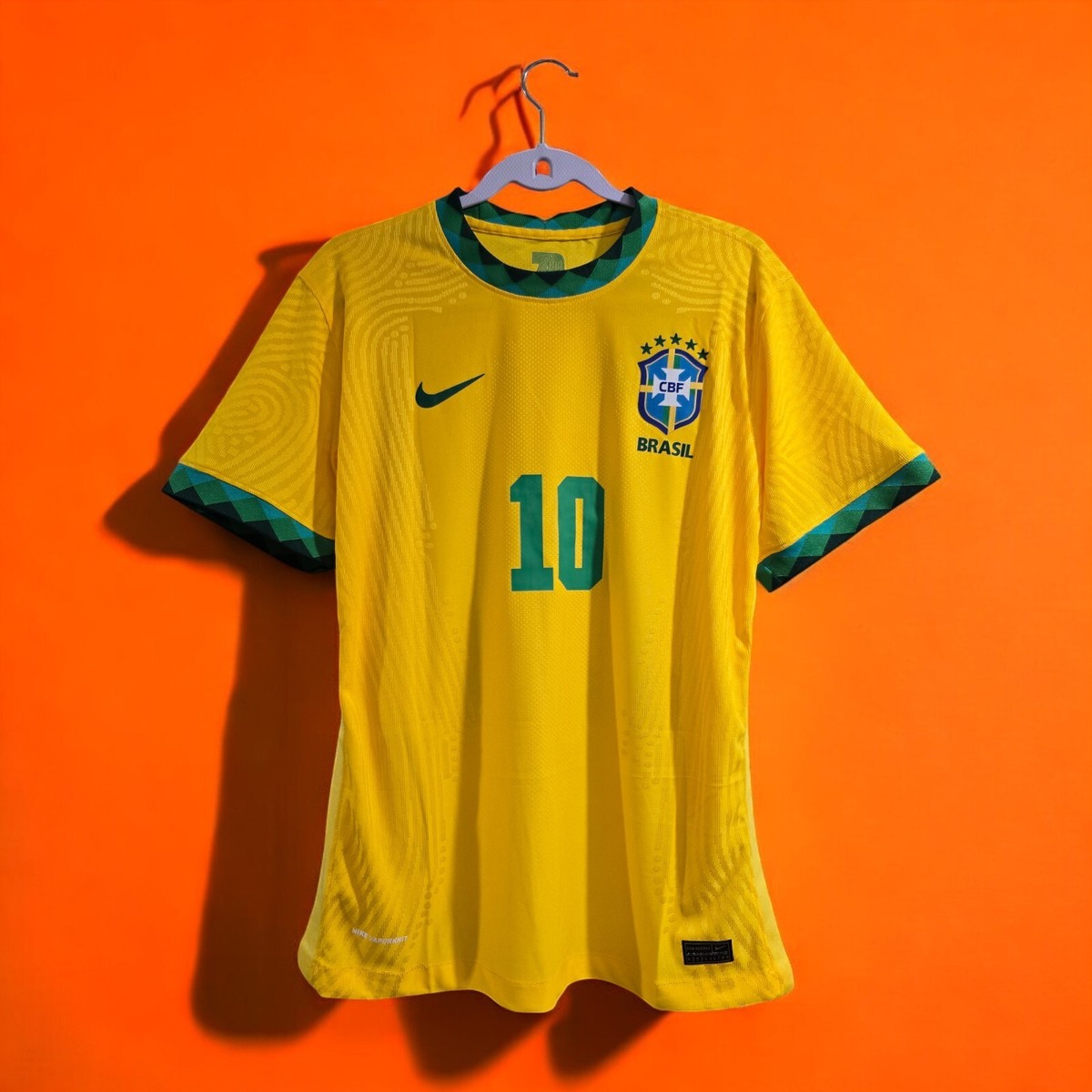 2021 NEYMAR JR 10番 ブラジル代表 半袖 シャツ National Team Brazil Home 21 - Copa America - NEYMAR JR 10 - XL