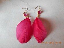 Modeschmuck Ohrringe mit Federn