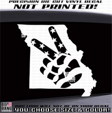 USA Flag Peace Sign Vinyl Decal Sticker Missouri MO Home State Truck RV Window