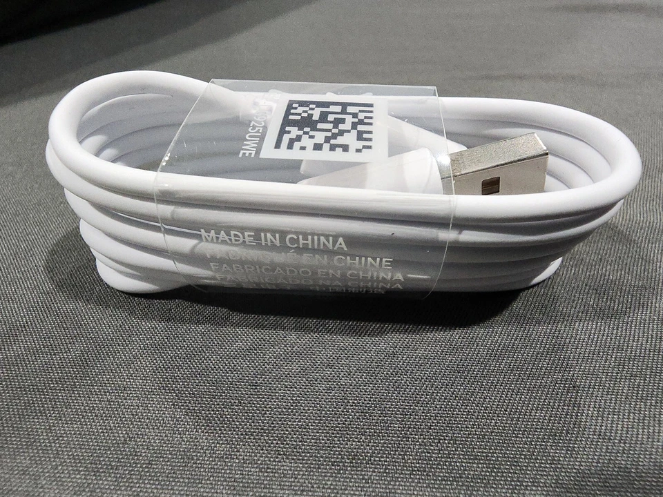 OEM Samsung Galaxy Micro USB 3Ft Fast Charging Data Cable Cord White Brand New - Image 2 of 3