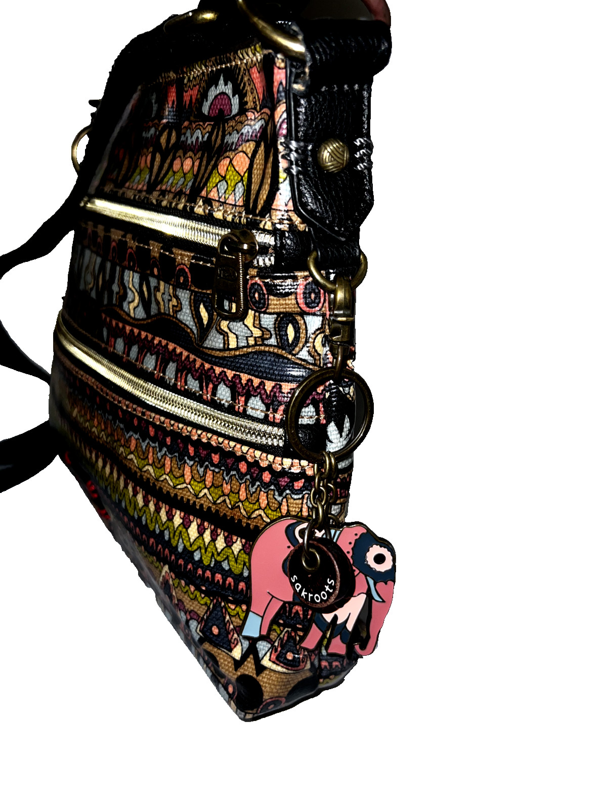 SAKROOTS Purse Basic Double Zip Pocket Peace Dese… - image 4