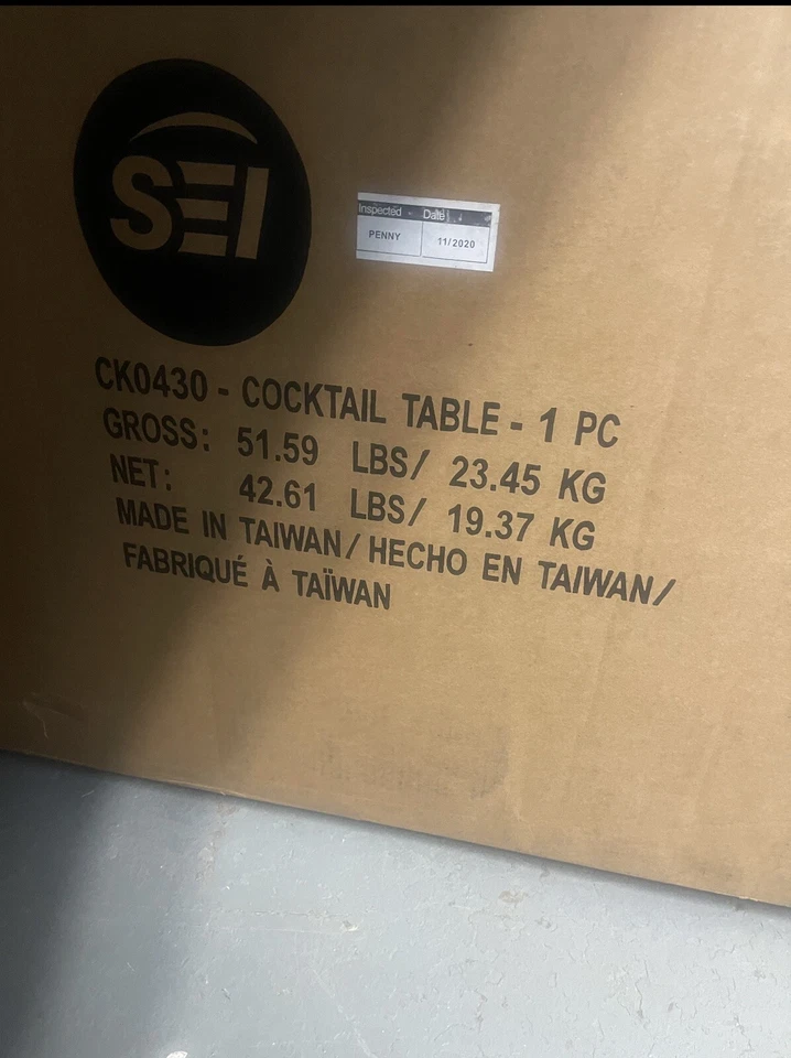 SEI Risa Cocktail Table Iron 33.75"W x 33.75"L x 18.25"H - Image 2 of 2