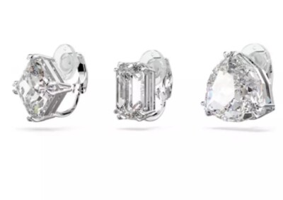 Swarovski Millenia Clip Ohrringe einzeln 3er Set weiß rhodiniert 5602413
