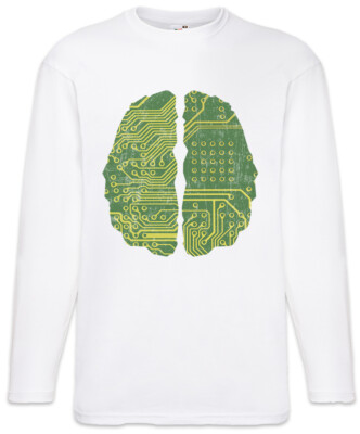 Cybernetics Brain Men Long Sleeve T-Shirt Engineer Computer Science Scientist