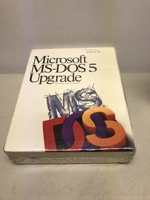 Microsoft MS-DOS 5 Upgrade PC 5.25'' Floppy Factory Sealed Software