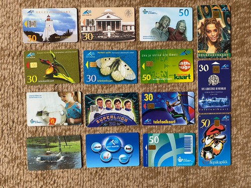 Lot of Estonia used phone cards. (15 cards) 12