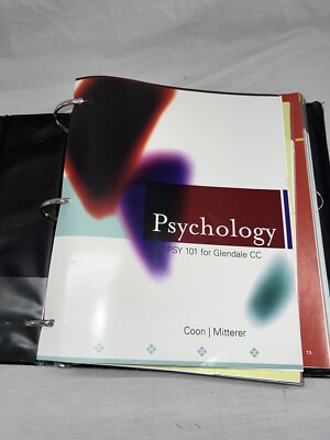 Psychology 101 Glendale community college Coon Mitterer 3 Ring Binder 2012