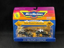 Vintage Micro Machines Semi Truck Collections " 2 Military Convoy" 6407 1989 