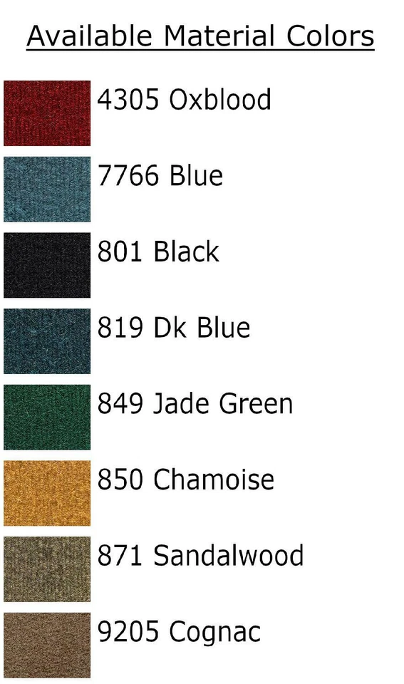 FITS 1978-1980 Dodge B300 Van Floor Mat Frt Row 2pc Cutpile Foto 3 de 4