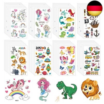 KINBOM Temporäre Kinder-Tattoos – 10 Blätter Mit Obst-Motiven, Wasserfest, Für Geburtstag & Kindertag