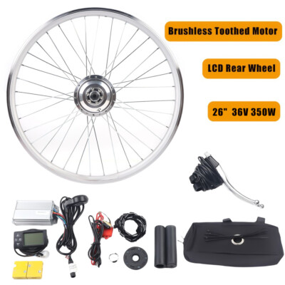 36V 350W Motor 26''  Conversion Kit Elektrofahrrad Umbausatz für Hinterrad