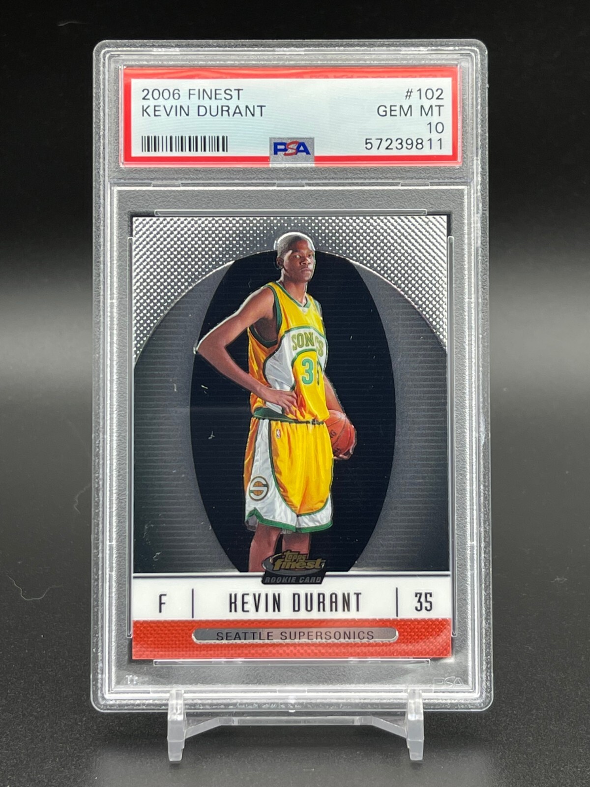 2006 Topps Finest Kevin Durant /539 Rookie Card PSA 10 Nets POP 51 FREE SHIP