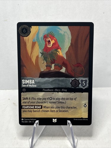 Simba - Son of Mufasa - 192/204 - Cold Foil - Shimmering Skies - Disney Lorcana