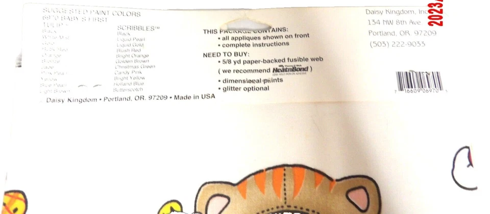 Apliques de tecido Daisy Kingdom sem costura 6970 bebês primeiro novo Halloween passar - Imagem 4 de 4