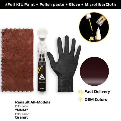 Touch up Paint for Renault Code: NNM Grenat OEM Exact Color Match