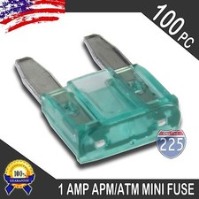 100 Pack 1A Mini Blade Style Fuses APM/ATM 32V Short Circuit Protection Fuse US