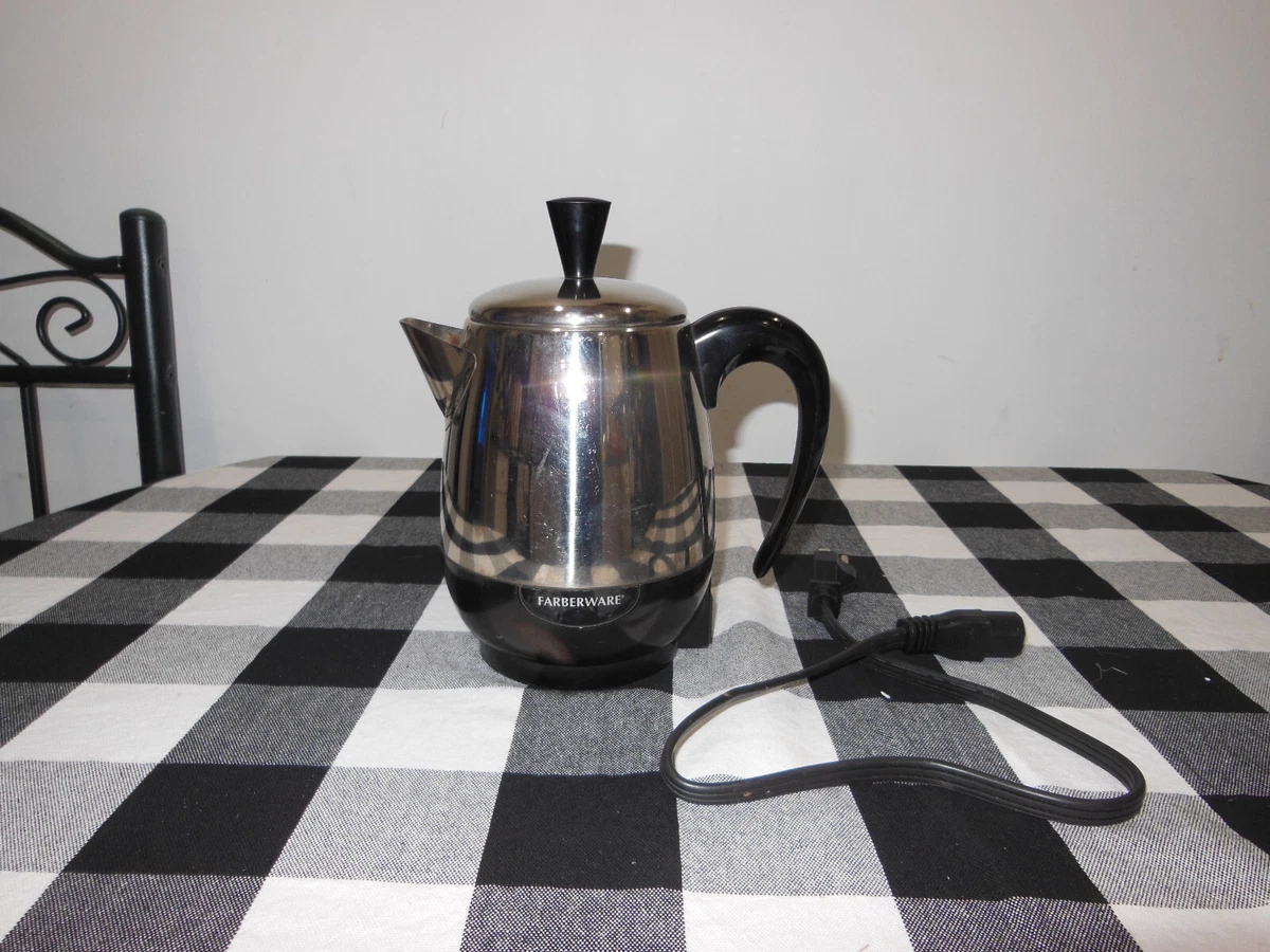 Farberware 2 4 Cup Percolator Stainless Steel Electric Coffee Pot FCP240