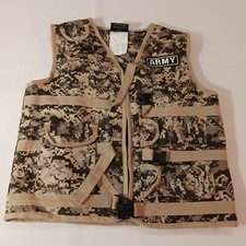 Underwraps Teen/Youth Brown Camo Army Vest Measured Chest 38"