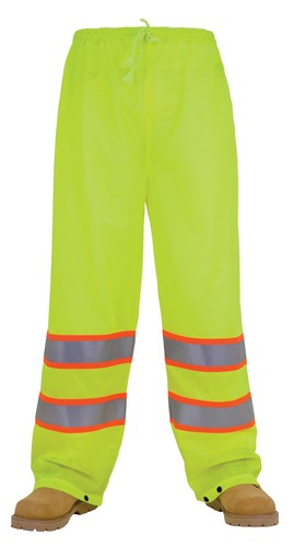 HI-VIZ LIME GREEN MESH PANTS - CLASS E - LARGE - Picture 3 of 3