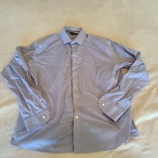 Tommy Hilfiger Mens Extra Large Blue Grayish Button Up Dress Shirt