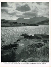 Snowdon From Capel Curig Vintage Picture Old Print 1955 CLPBOW#51