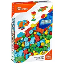 Mega Construx: Endless Building DYG89 (240 Pieces) - NEW SEALED Vibrant Blocks
