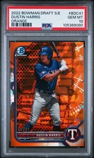 Dustin Harris ORANGE /25 PSA 10 - 2022 Bowman Draft Sapphire Edition BDC4