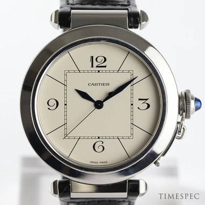 Cartier Pasha 42mm self-winding acciaio cinturino in pelle Cartier  DEPLOYANTE ref 2730 | eBay