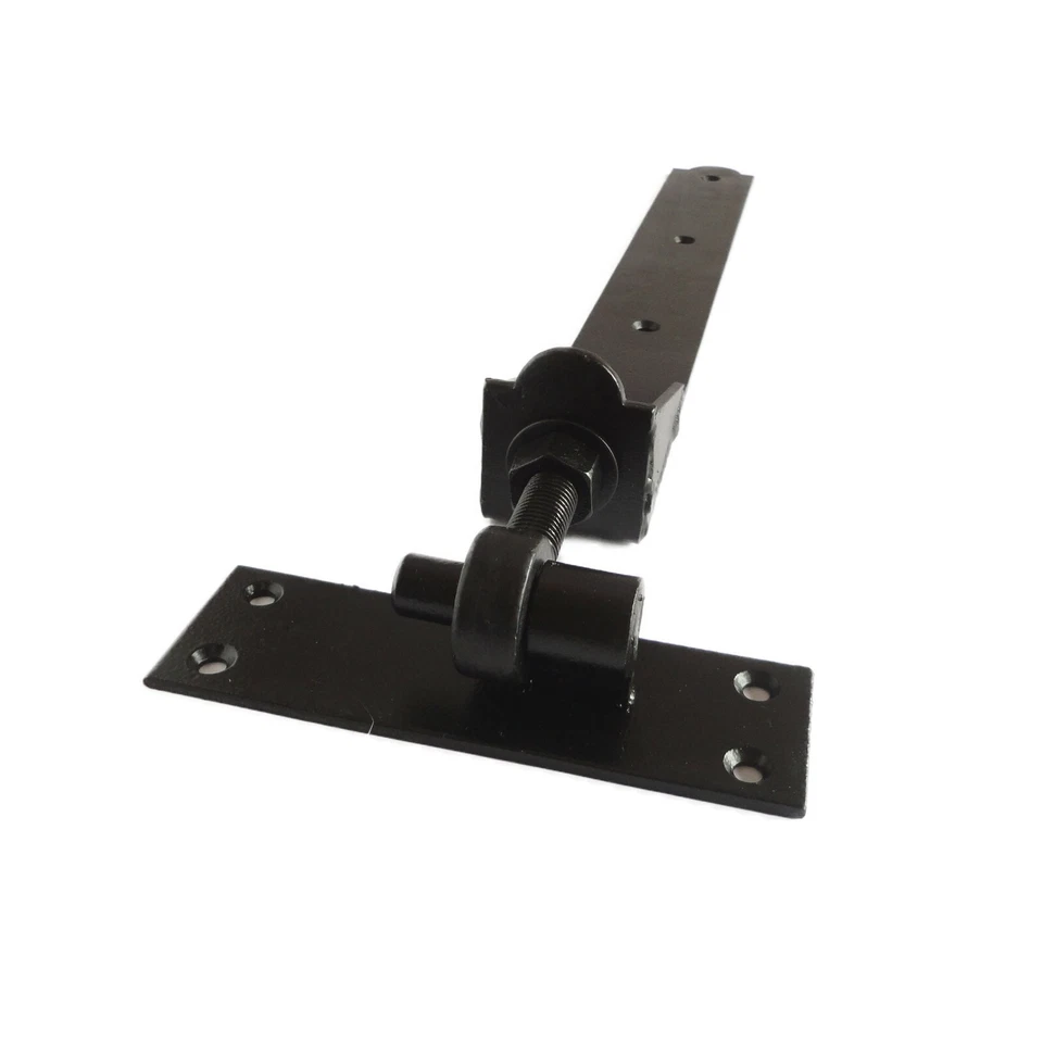 Adjustable Gate Hinges Heavy Duty Hook and Band Garden Shed Door in Galv & Black - Image 4 of 4