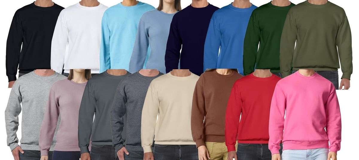 Gildan Estilo Suave Peso Medio Unisex Manga Larga Jersey Sudadera S-4XL