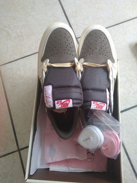 Travis Scott x Fragment x Air Jordan 1 Low OG Reverse Mocha Sail University Red Ridgerock DM7866 