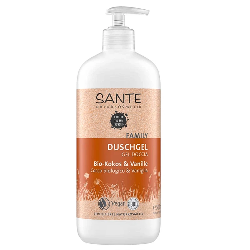 SANTE FAMILY Duschgel Bio-Kokos & Vanille 500 ml