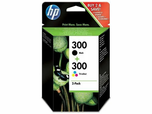 HP 300 Bipak. Cartucce originali di inchiostro nero/tricromia 