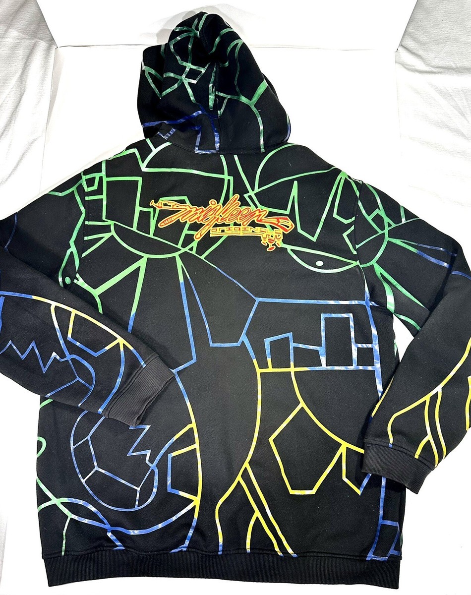 MISKEEN ORIGINALS ZIP HOODIE 2XLT EMBROIDERED GAMER SKATEBOARD
