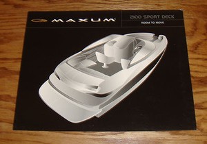 Original 2001 Maxum Boat 2100 Sport Deck Sales Brochure 01 | eBay