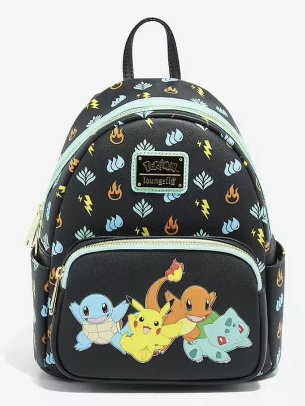 LOUNGEFLY POKEMON STARTERS MINI BACKPACK FUNKON 2021 EXCLUSIVE In Hand Fast Ship image 2