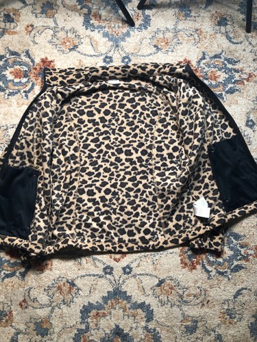 Columbia Jacket Womens XL Leopard Print Fleece Full Zip Long Sleeve - Picture 10 of 12