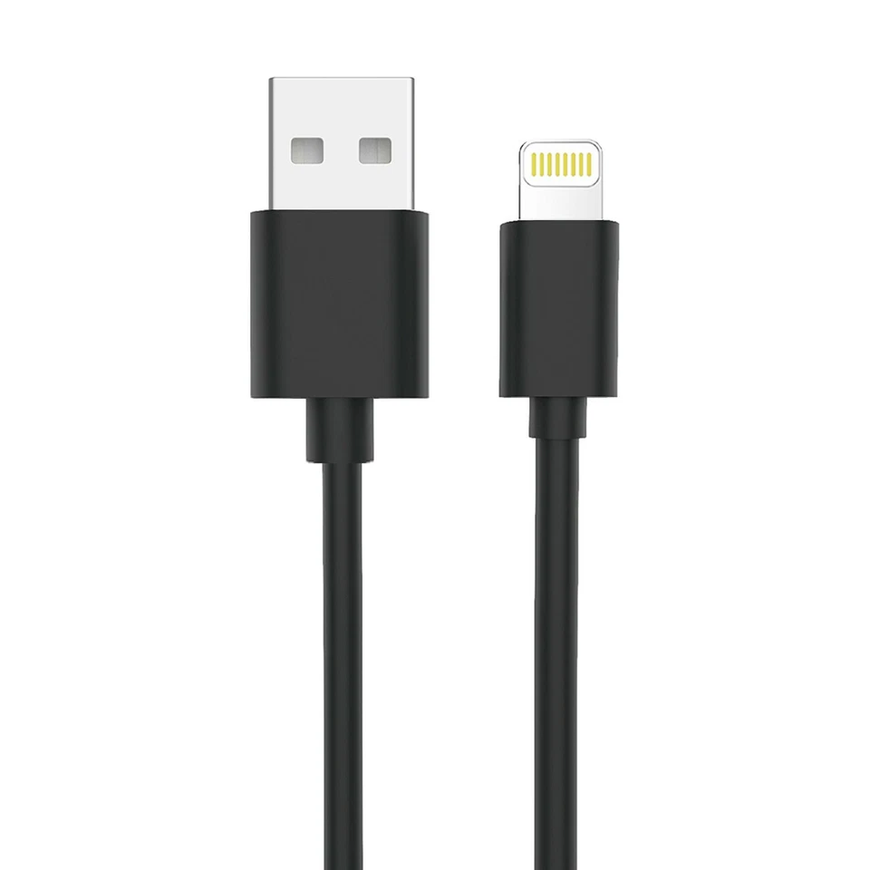 Cargador de coche portátil Reiko FAST DE 8 PINES con cable incorporado de 3 pies en negro Foto 2 de 4