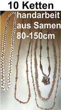 10x Collier Bio Nature Fleur Énergie Grains Hippie Eco Bijoux Faits Main 70er