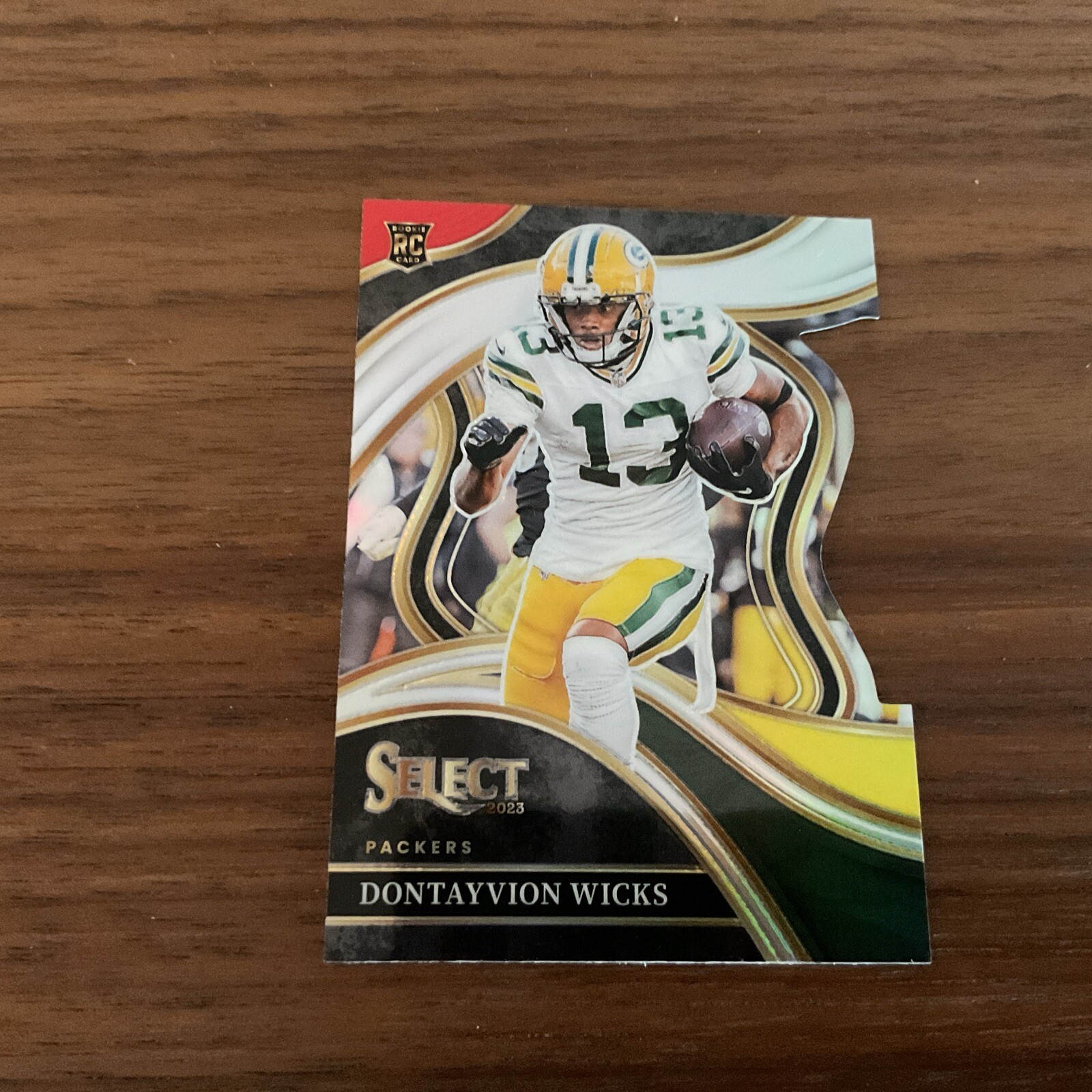 2023 Panini Select - Club Level Red & Yellow Prizm Die-Cut #271 Dontayvion Wicks