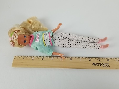 BAMBOLA BARBIE SKIPPER MATTEL usata vintage 1987 con abito multicolore *LEGGI* - Foto 11 di 11