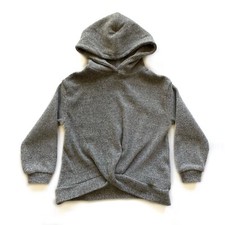 Girls 5 110 Zara Kids Hooded Twist Front Knit Sweater Hoodie Sweatshirt