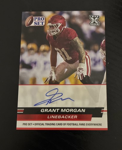 2022 Leaf Pro Set Draft Rookie Autograph Grant Morgan #PSA-GM1 Razorbacks 