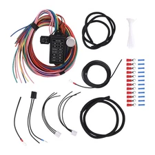 14 Circuit Complete Wiring Set for Rod Street Rod Muscle Car 12V System