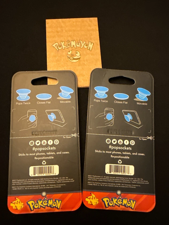 Popsockets Universal Phone Grip & Stand Pokémon Pokeball & Eevee Pop Socket New - Image 2 of 4