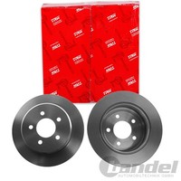 2X TRW Bremsscheiben 290Mm Voll Hinten Passend FÜR Chrysler Grand Voyager Dodge
