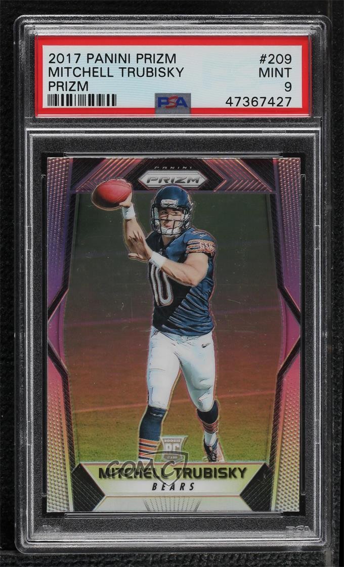 2017 Panini Prizm Rookies Silver Mitchell Trubisky #209 PSA 9 MINT Rookie RC v7j
