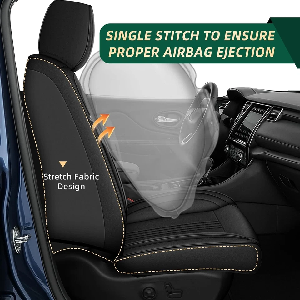 Car 5 Seat Seat Cover Faux Leather Seat Cushion For Volvo V70 1998-2010 Foto 3 de 4