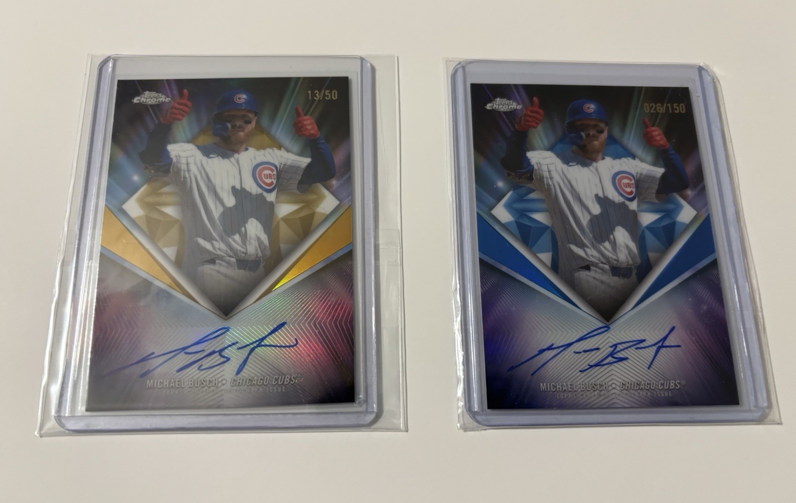 2026 Topps Chrome Michael Busch Auto /50 /150 Gold 75th Diamond Cubs Lot